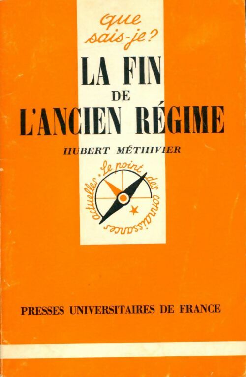Livrenpoche : La fin de l'Ancien Régime - Hubert Méthivier - Livre