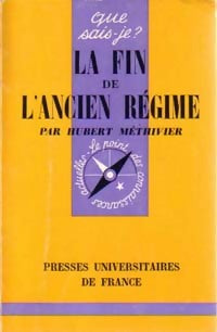 Livrenpoche : La fin de l'Ancien Régime - Hubert Méthivier - Livre