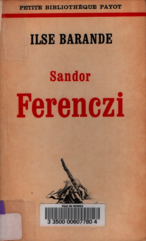 Sandor Ferenczi - Ilse Barande - Livre