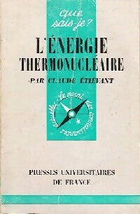 Livrenpoche : L'énergie thermonucléaire - Claude Etiévant - Livre