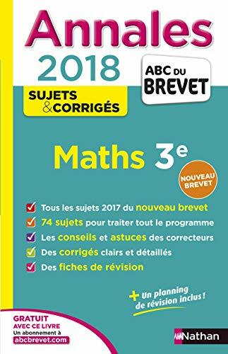 Livrenpoche : Annales ABC du Brevet Maths 2018 -  - CD
