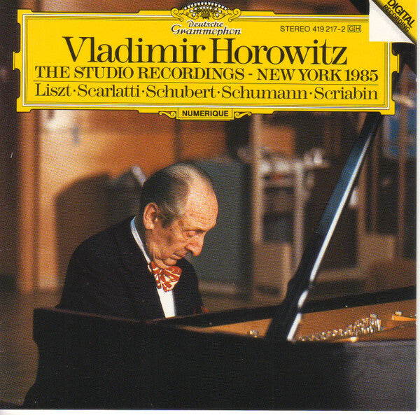 Livrenpoche : Vladimir Horowitz - The Studio Recordings - New York 1985 : Liszt · Scarlatti · Schubert · Schumann · Scriabin - Vladimir Horowitz - CD