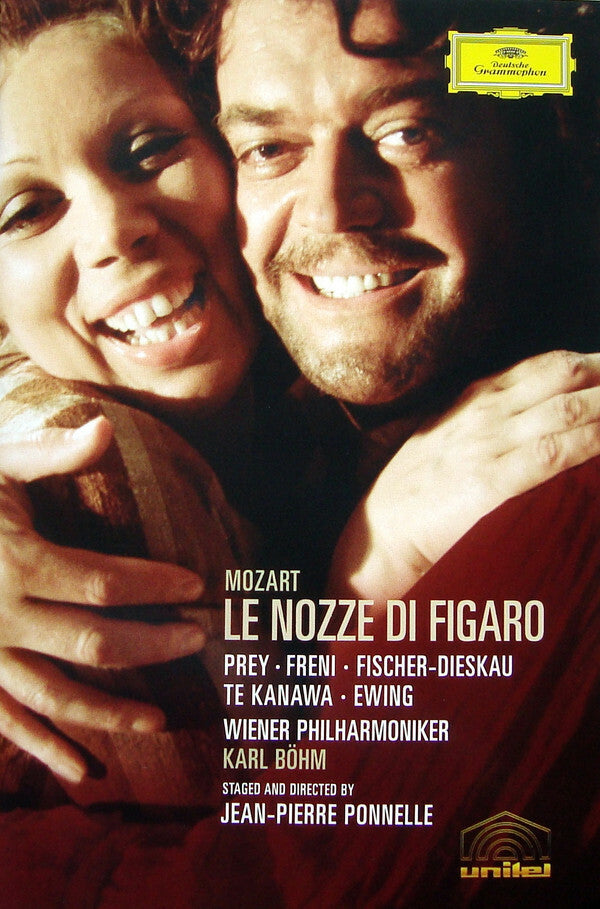 Livrenpoche : Mozart - Prey - Freni - Fischer-Dieskau - Te Kanawa - Ewing - Wiener philharmoniker, karl böhm , staged and directed by jean-pierre ponnelle - le nozze di figaro - Mozart, Wiener Philharmoniker, Prey · Freni · Fischer-Dieskau · Te Kanawa · Ewing, Karl Böhm, Staged And Directed By Jean-Pierre Ponnelle - DVD