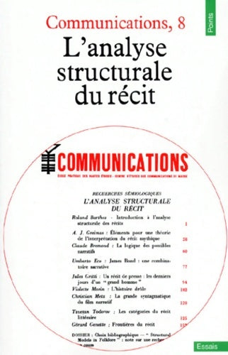 Livrenpoche : L'Analyse structurale du récit, Communications 8 - Collectif - Livre