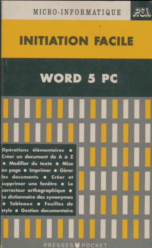 Livrenpoche : Word 5 Initiation facile - Mémentoeraye De la PoMicro - Livre