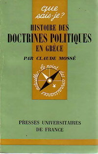 Livrenpoche : Histoire des doctrines politiques en Grèce - Claude Mossé - Livre