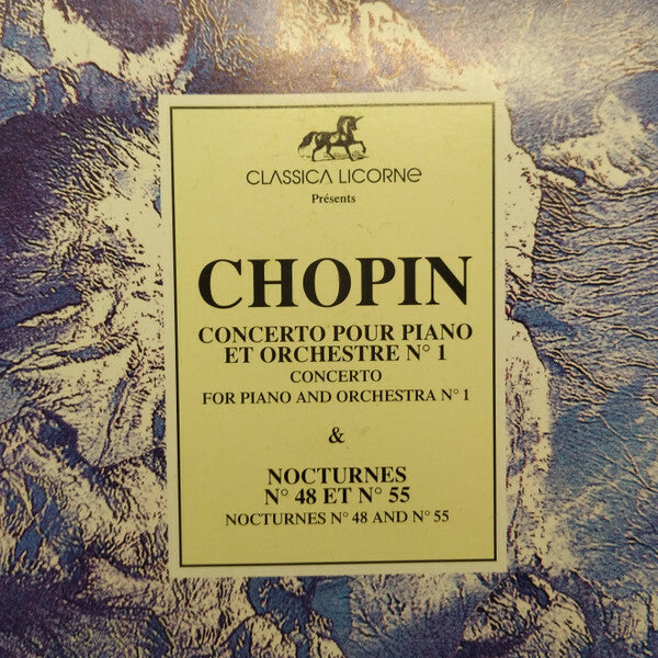 Livrenpoche : Chopin - Concerto Pour Piano Et Orchestre Nº 1 / Nocturnes Nº 48 Et Nº 55 - Chopin - CD