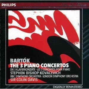Livrenpoche : Bartók / Stephen Kovacevich, Bbc symphony orchestra, the london symphony orchestra, sir colin davis - the 3 piano concertos - The London Symphony Orchestra, Bartók, BBC Symphony Orchestra, Stephen Kovacevich, Sir Colin Davis - CD