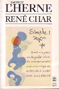 Livrenpoche : Cahier de l'Herne - René Char - Livre