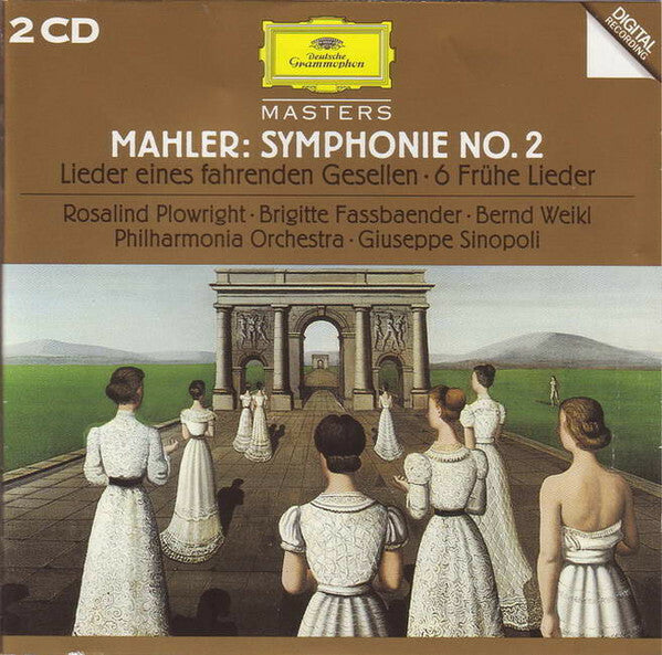 Livrenpoche : Mahler, Sinopoli, Rosalind Plowright, Brigitte Fassbaender, Bernd Weikl, Philharmonia Orchestra - Symphonie Nr. 2 - Lieder Eines Fahrenden Gesellen - 6 Frühe Lieder - Brigitte Fassbaender, Mahler, Philharmonia Orchestra, Sinopoli, Rosalind Plowright, Bernd Weikl - CD