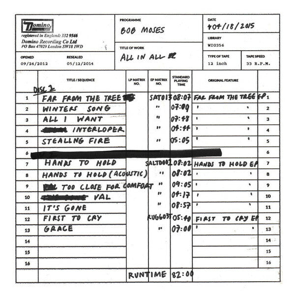 Livrenpoche : Bob Moses - All in all - Bob Moses - CD