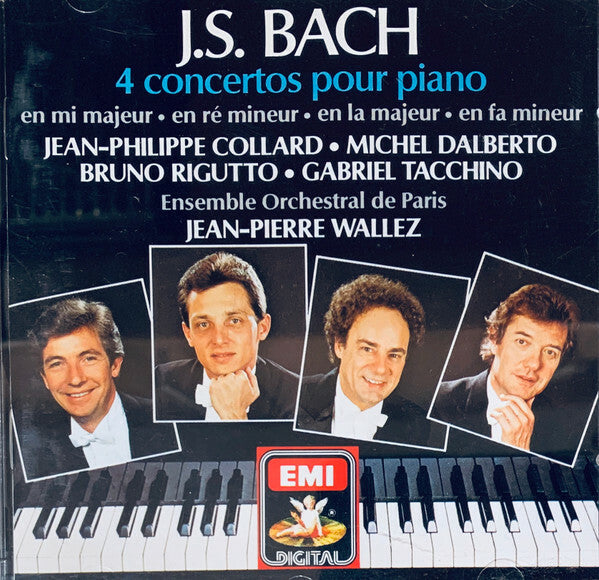 Livrenpoche : Bach, Jean-Philippe Collard, michel dalberto, bruno rigutto, gabriel tacchino, ensemble orchestral de paris, jean - Pierre wallez - 4 concertos pour piano - Bach, Jean-Philippe Collard, Michel Dalberto - CD