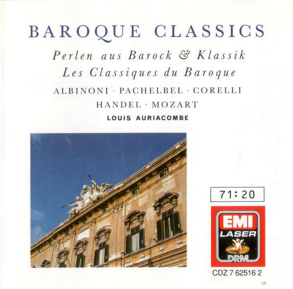Livrenpoche : Albinoni, Pachelbel, Corelli, Handel, Mozart, Louis Auriacombe - Baroque classics - Mozart, Handel, Albinoni, Pachelbel, Corelli, Louis Auriacombe - CD