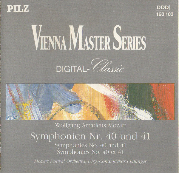Livrenpoche : Wolfgang Amadeus Mozart - Mozart festival orchestra dirg., cond. Richard edlinger - Symphonien nr. 40 und 41 = symphonies no. 40 and 41 - Wolfgang Amadeus Mozart - CD
