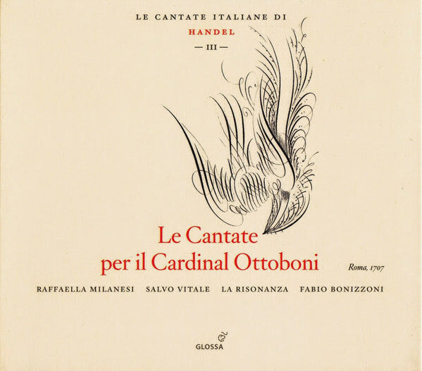 Livrenpoche : Handel - Raffaella Milanesi, Salvo Vitale, La Risonanza, Fabio Bonizzoni - Le Cantate Per Il Cardinal Ottoboni - Handel - CD
