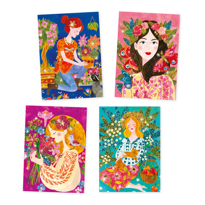 Livrenpoche : Le parfum des fleurs - Tableaux à pailleter -  - jeuSociete