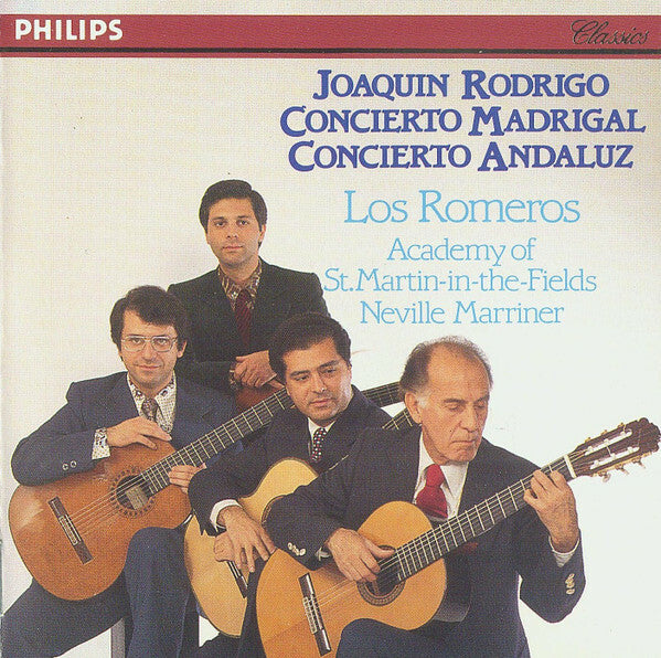 Livrenpoche : Rodrigo / Los Romeros, The Academy Of St. Martin-in-the-Fields / Neville Marriner - Concierto Madrigal / Concierto Andaluz - Rodrigo, Neville Marriner, The Academy Of St. Martin-in-the-Fields, Los Romeros - CD