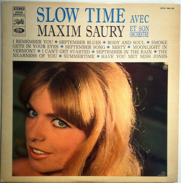 Livrenpoche : Maxim Saury Et Son Orchestre - Slow Time - Maxim Saury Et Son Orchestre - Vinyle