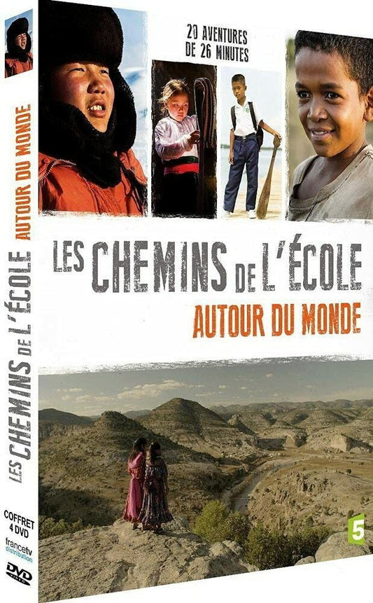 Livrenpoche : Les chemins de l'école autour du monde - Emmanuel Guionet, Yann L'Hénoret, Edouard Douek, Yung Chang, Emilio Valdes, Alejandro Ramirez, Roberto Chellet, Zhou Hao, Lixin Fan, Tan Chuimui, Zhang Nan - DVD