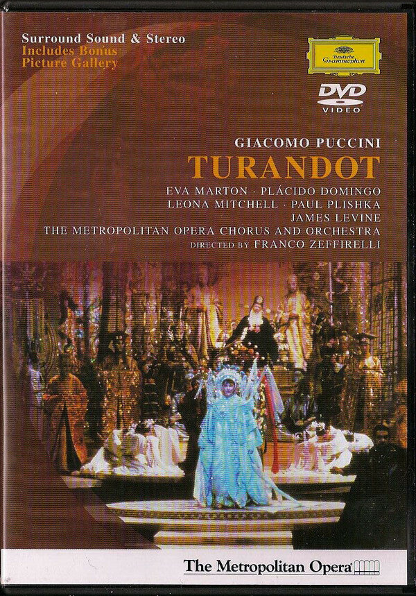 Livrenpoche : Giacomo Puccini / Eva Marton , plácido domingo , leona mitchell, paul plishka, james levine , the metropolitan opera chorus and orchestra , directed by franco zeffirelli - turandot - Placido Domingo, Giacomo Puccini, Eva Marton, Leona Mitchell, Paul Plishka, James Levine (2), The Metropolitan Opera Chorus And Orchestra, Directed By Franco Zeffirelli - DVD