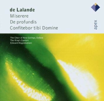 Livrenpoche : De Lalande*, The Choir Of New College, Oxford*, The King's Consort, Edward Higginbottom - De Profundis / Confitebor Tibi Domine / Miserere - Edward Higginbottom, The Choir Of New College, Oxford, De Lalande, The King's Consort - CD