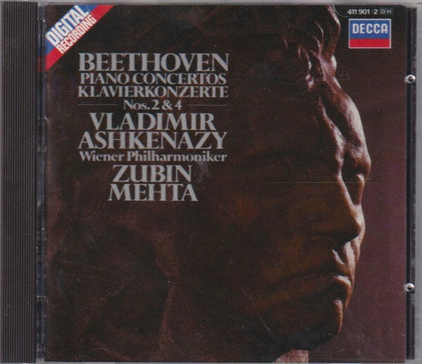 Livrenpoche : Beethoven* / Vladimir Ashkenazy, Wiener Philharmoniker, Zubin Mehta - Piano Concertos Nos. 2 & 4 - Beethoven, Wiener Philharmoniker, Zubin Mehta, Vladimir Ashkenazy - CD