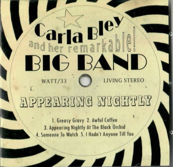 Livrenpoche : Carla Bley and her remarkable ! Big band - Appearing nightly - Carla Bley - CD