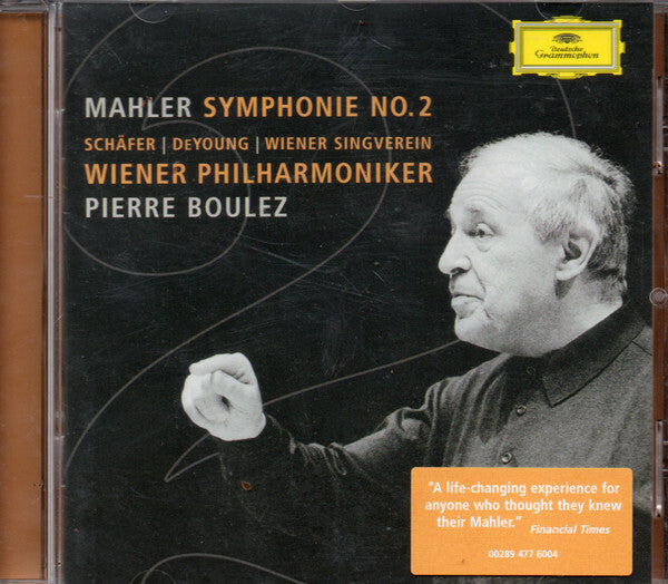 Livrenpoche : Mahler , schäfer , deyoung , wiener singverein, wiener philharmoniker, pierre boulez - symphonie no. 2 - Pierre Boulez, Mahler, Wiener Philharmoniker, Wiener Singverein, Schäfer, DeYoung - CD