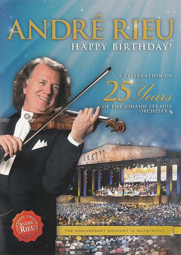 Livrenpoche : André Rieu - Happy birthday ! A celebration of the 25 years of the johann staruss orchestra - André Rieu - DVD