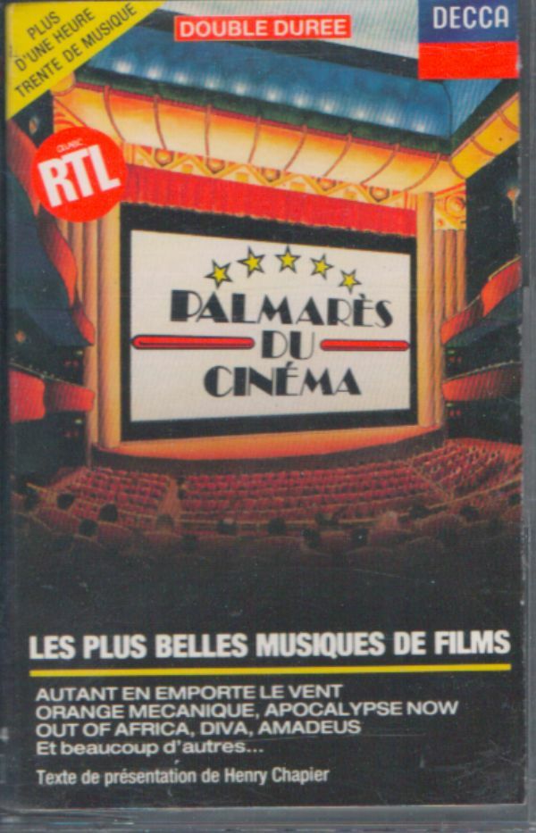 Livrenpoche : Palmarès du cinéma - Les plus grandes musiques de films - Collectif - Cassette