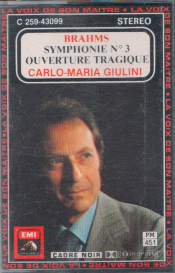 Livrenpoche : Brahms, Carlo-Maria Guilini - Symphonie n°1, ouverture tragique - Brahms, Carlo-Maria Guilini - Cassette
