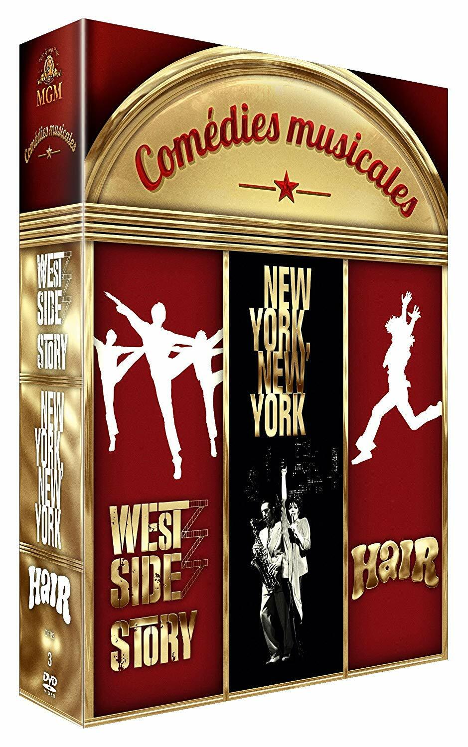 Livrenpoche : Comédies Musicales - Coffret 3 films : West side story / Hair / New york, New york - Martin Scorsese, Milos Forman, Robert Wise, Jerome Robbins - DVD