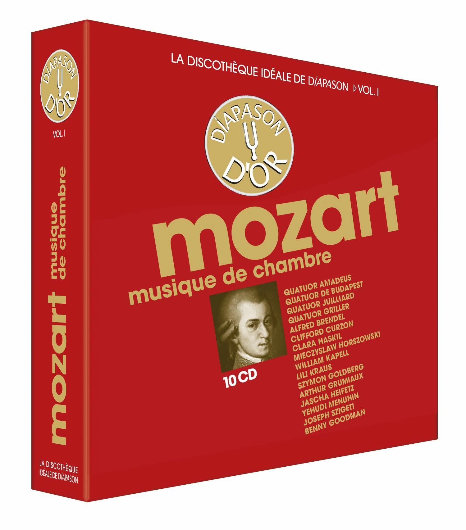 Livrenpoche : La discothèque idéale de diapason, vol. 1, mozart : Musique de chambre - Alfred Brendel, Quatuor Amadeus, Quatuor De Budapeste, Quatuor Juilliard, Quatuor Griller - CD
