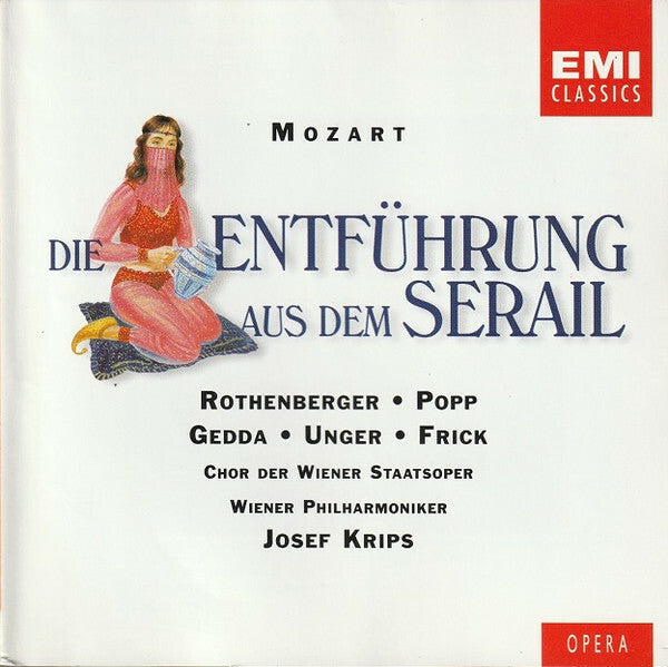 Livrenpoche : Mozart Rothenberger Popp Gedda Unger Frick Chor Der Wiener Staatsoper Wiener Philharmoniker, Josef Krips - Die entführung aus dem serail - Josef Krips, Mozart Rothenberger Popp Gedda Unger Frick Chor Der Wiener Staatsoper Wiener Philharmoniker - CD