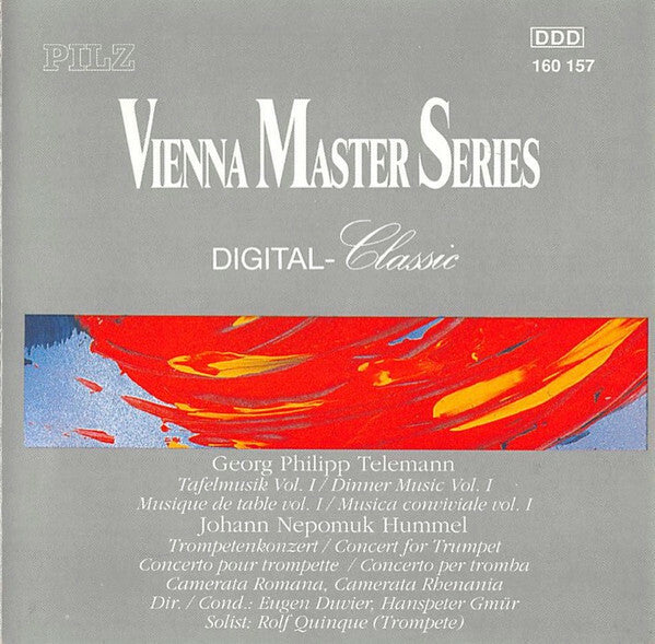 Livrenpoche : Georg Philipp Telemann, Johann Nepomuk Hummel - Dinner music vol. 1, concert for trumpet - Georg Philipp Telemann, Johann Nepomuk Hummel - CD