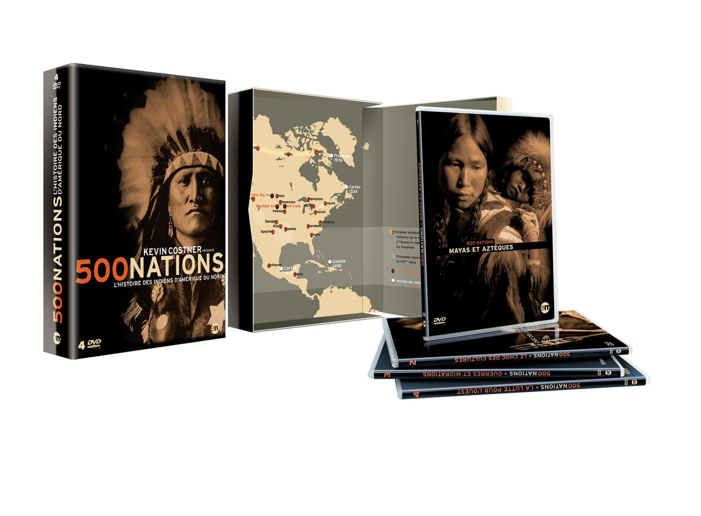Livrenpoche : 500 Nations - L'histoire des indiens d'Amérique du nord - Jack Leustig - DVD