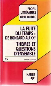 Livrenpoche : La fuite du temps, de Ronsard au XXe siècle - Hélène Sabbah - Livre