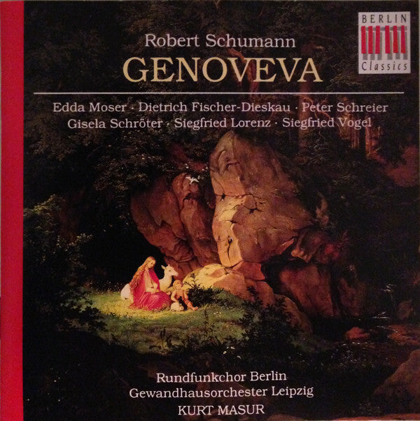 Livrenpoche : Robert Schumann ? Edda Moser ? Dietrich Fischer-Dieskau ? Peter Schreier ? Gisela Schröter ? Siegfried Lorenz ? Siegfried Vogel, Rundfunkchor Berlin, Gewandhausorchester Leipzig / Kurt Masur - Genovev - Gewandhausorchester Leipzig, Kurt Masur, Rundfunkchor Berlin, Robert Schumann ? Edda Moser ? Dietrich Fischer-Dieskau ? Peter Schreier ? Gisela Schröter ? Siegfried Lorenz ? Siegfried Vogel - CD
