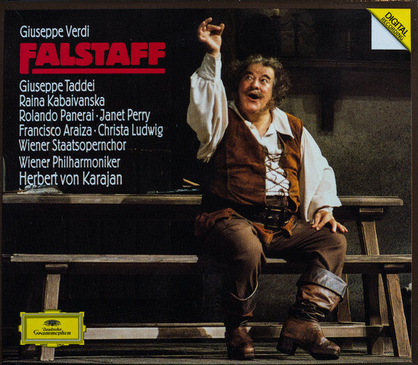 Livrenpoche : Giuseppe Verdi, Giuseppe Taddei / Raina Kabaivanska / Rolando Panerai / Janet Perry / Francisco Araiza / Christa Ludwig / Wiener Staatsopernchor / Wiener Philharmoniker / Herbert von Karajan - Falstaf - Giuseppe Verdi, Herbert Von Karajan, Wiener Philharmoniker, Francisco Araiza, Rolando Panerai, Wiener Staatsopernchor, Janet Perry, Giuseppe Taddei, Raina Kabaivanska, Christa Ludwig - CD