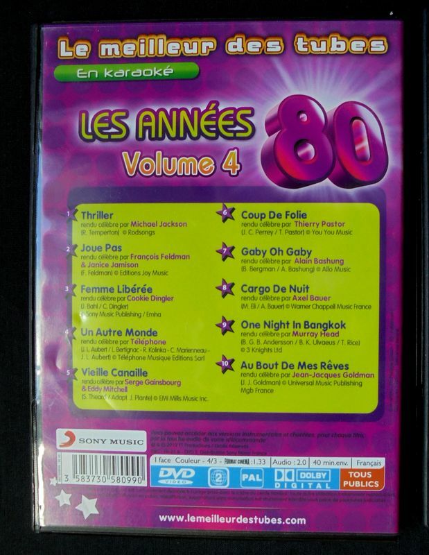 Livrenpoche : Le meilleurs des tubes en karaoké : Les années 80 vol. 4 - XXX - DVD