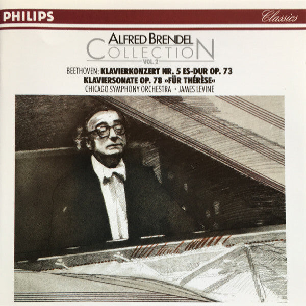 Livrenpoche : Beethoven, Alfred Brendel, Chicago Symphony Orchestra, James Levine - Klavierkonzert nr. 5 es - Dur op. 73 - Klaviersonate op. 78 für thérèse - Beethoven, James Levine, Alfred Brendel, Chicago Symphony Orchestra - CD