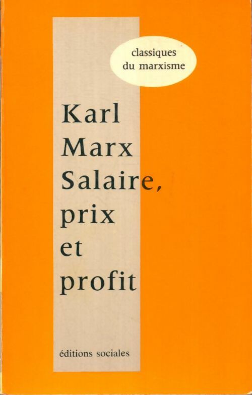Livrenpoche : Salaire, prix et profit - Karl Marx - Livre