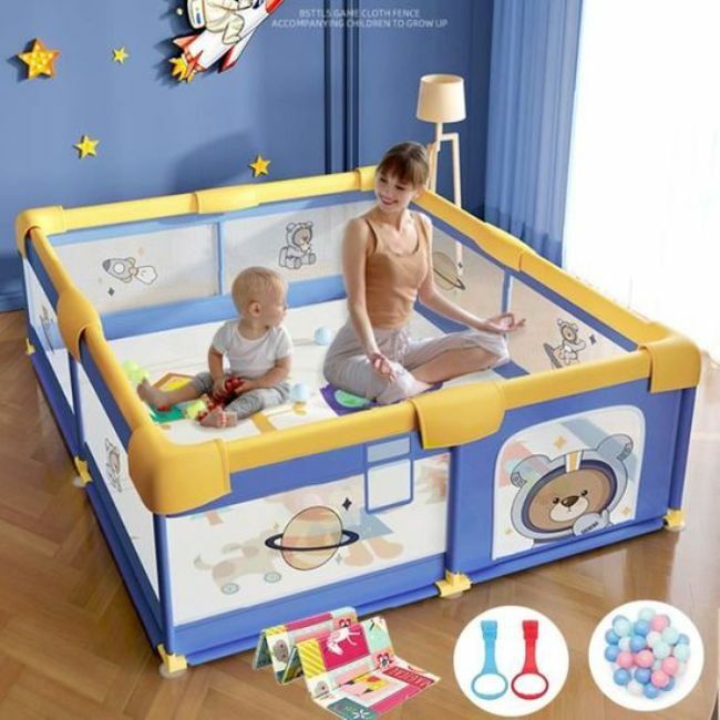 Livrenpoche : Parc pour bébé avec barrières et tapis -  - Divers