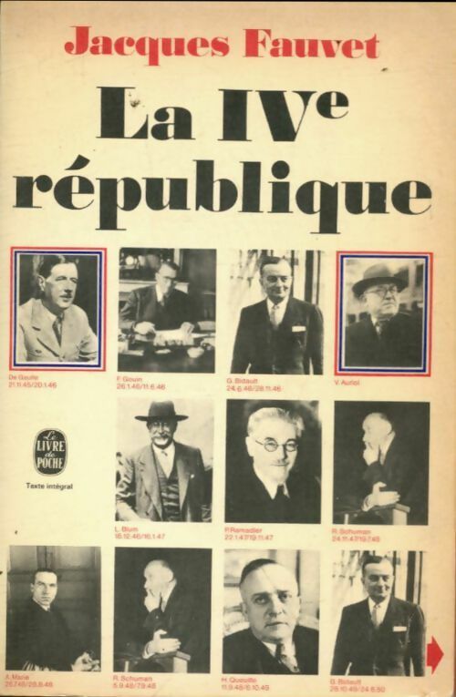 Livrenpoche : La IVe République - Jacques Fauvet - Livre