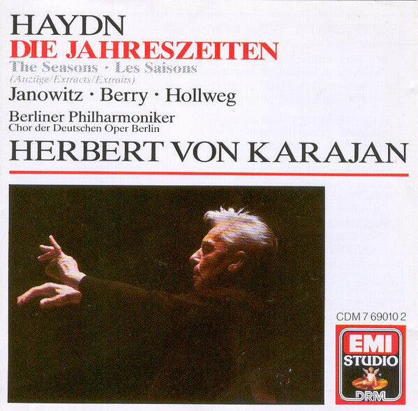 Livrenpoche : Joseph Haydn, Jaonowitz* ? Berry* ? Hollweg*, Chor der Deutschen Oper Berlin, Berliner Philharmoniker, Herbert von Karajan - Die Jahreszeiten (Auszüge)  - Joseph Haydn, Herbert Von Karajan, Berliner Philharmoniker, Jaonowitz ? Berry ? Hollweg, Chor der Deutschen Oper Berlin - CD