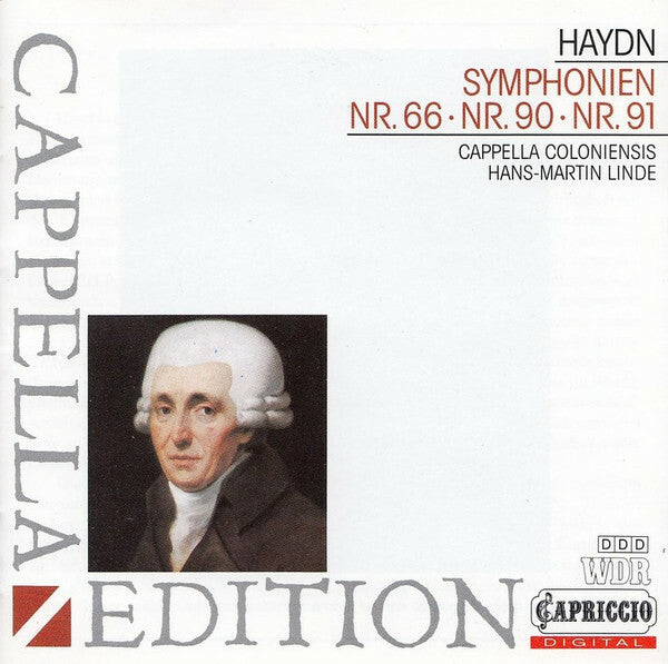 Livrenpoche : Haydn*, Cappella Coloniensis, Hans-Martin Linde - Symphonen Nr. 66-Nr.90-Nr.91 - haydn, Cappella Coloniensis, Hans-Martin Linde - CD