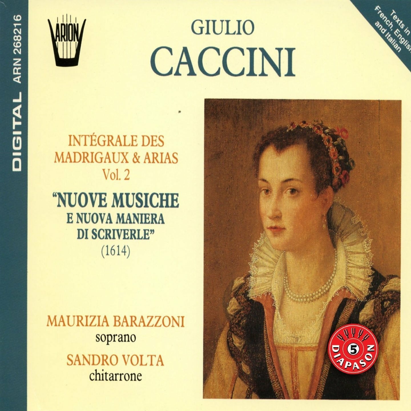 Livrenpoche : INtégrale des madrigaux & Arias Vol.2 - Maurizia Barazzoni - Soprano - Sandra V - CD