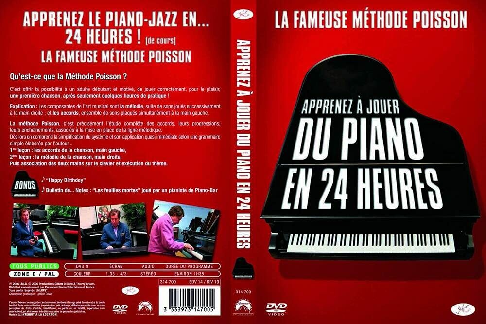 Livrenpoche : Apprenez à jouer du piano en 24 heures - Di, Nino Gilbert, Bruant, Thierry - DVD