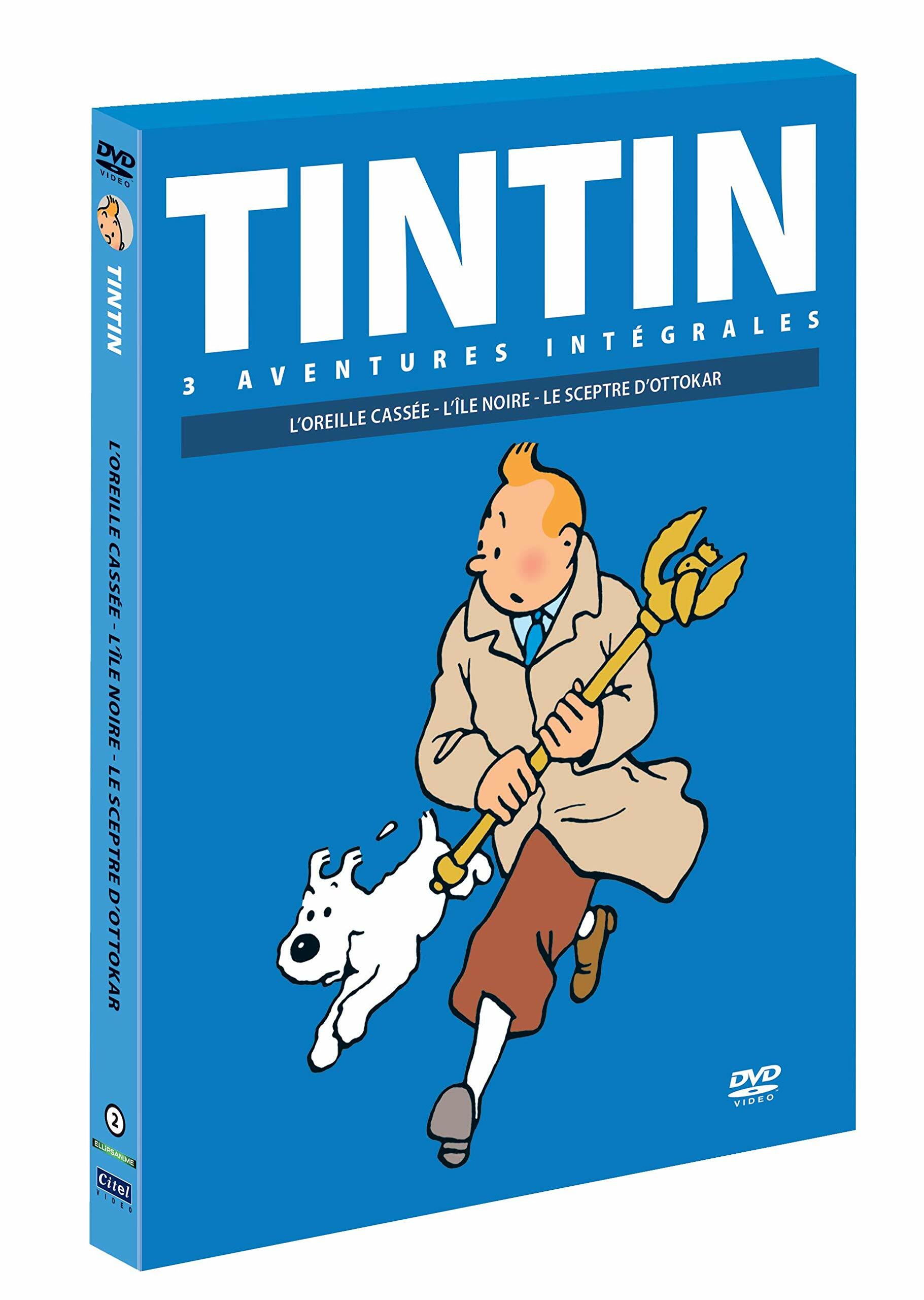 Livrenpoche : Tintin - 3 aventures Vol. 2 : L'ïle noire / L'oreille cassée / Le sceptre d'Ottokar - Stéphane Bernasconi - DVD