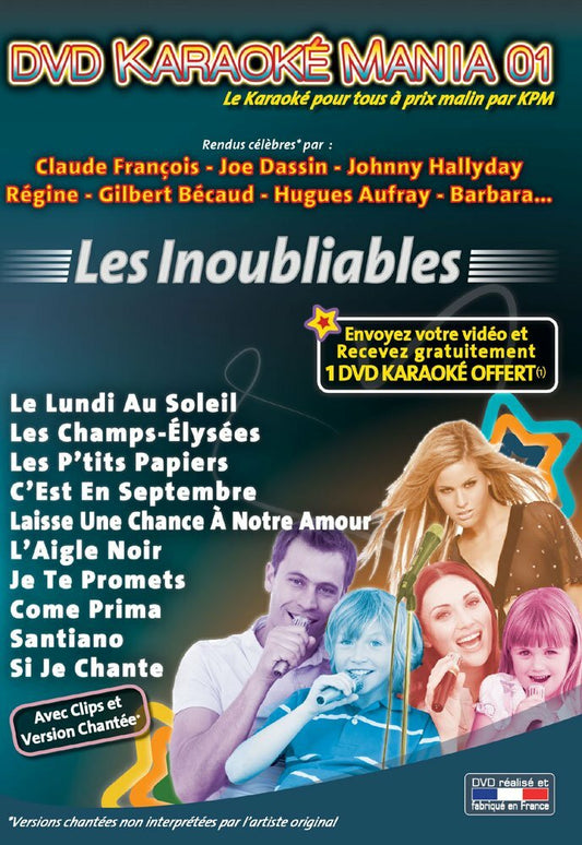 Livrenpoche : Karaoké mania n°1 : Les inoubliables - Karaoké Paris Musique - DVD
